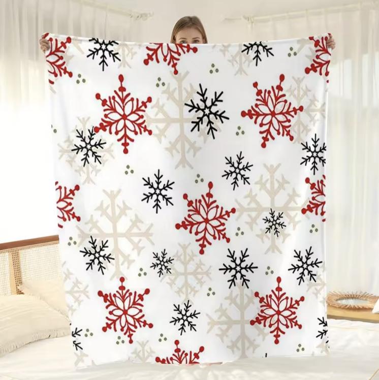 

Праздничная симфония снежинок: Рождественский плед Мягкий и удобный Новогоднее украшение для дома подарок 30x40in