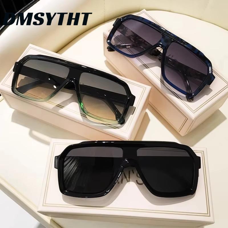 Non-polarized Vintage Large Frame Square Sunglasses Men Women Toad Looking Glass Fashion Outdoor Travel Sunshade Sunscreen Eyeglasses