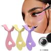 3pcs Cat Eye Eyeliner Stamp & Stencil Kit,3D Reusable Silicone Tool for Winged Eyeliner Eyeshadow Lip Peak, Easy Perfect Makeup,