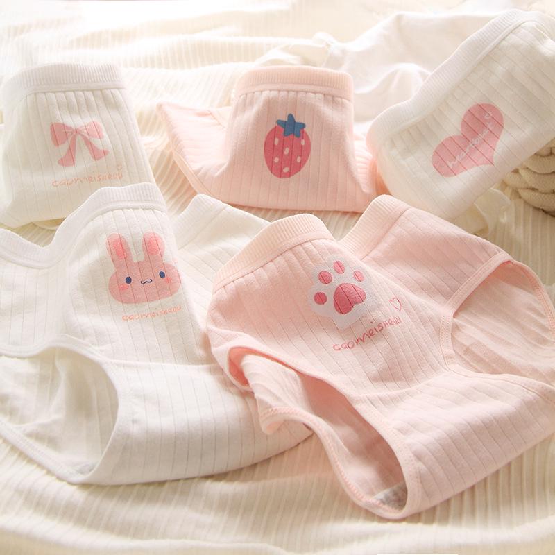 Japanese Lolita Soft Girl Anime Cat Paw Cotton Briefs