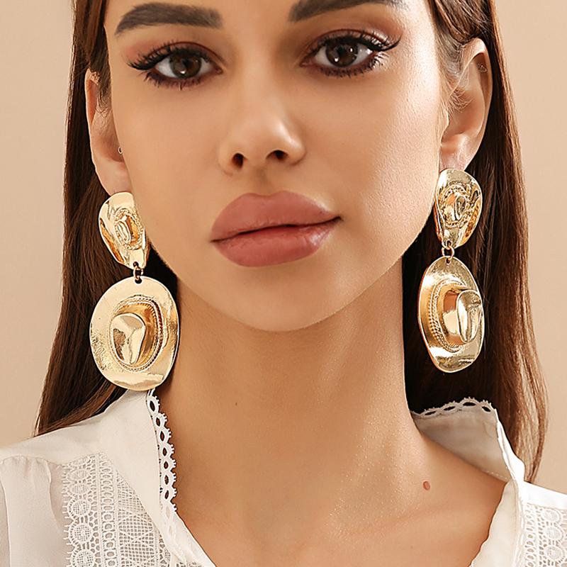 

Ingemark Vintage Heavy Metal Geometric Drop Earrings Women Fashion Statement Punk Hanging Piercing Earrings Jewelry Accessories