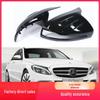 Right Hand Drive Bull Horn Rearview Mirror Cover for 14-22 Mercedes C-Class, E-Class, GLC W205
