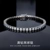 925 Sterling Zilver Tennis Ketting Armband 4 mm Enkele Rij Diamant Europese en Amerikaanse Hip Hop Volledig Diamant Accessoires