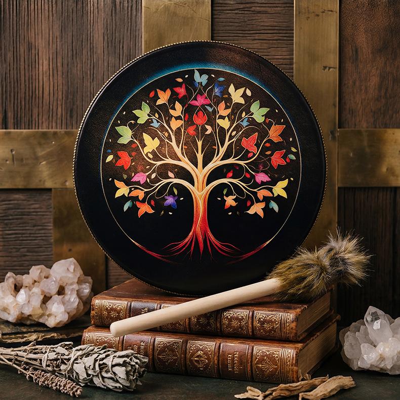 Boho Style Hand‑Beat Drum Home Decor for Entertainment Gathering