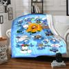 1pc Smurfs Adventure flannel Blanket for Super Soft Cute Comfort Blanket for Travel Bedding Couch Sofa Blanket Y72336