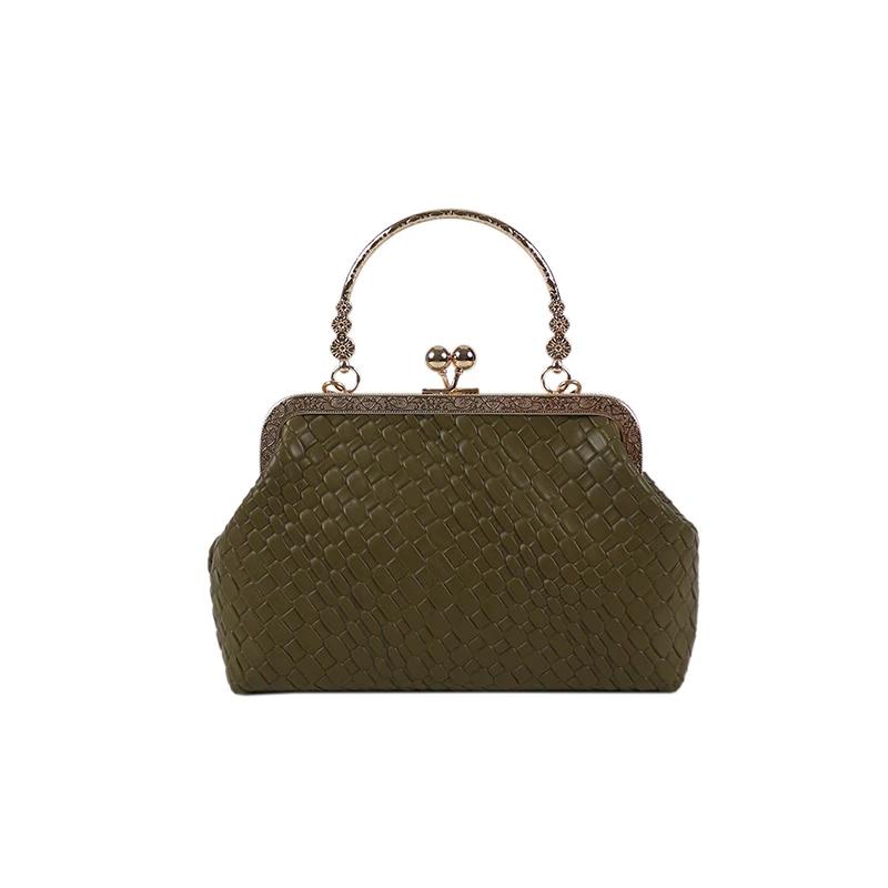 Women's Fashion Solid Top Handle Bags Three-dimensional Hasp Zipper Bun Type PU Bags