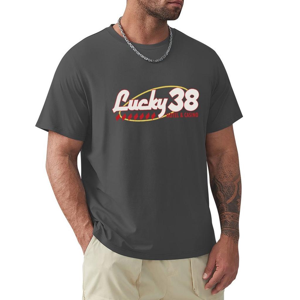Lucky 38 T-Shirt Designer Shirts Anime Tshirt Graphic T Shirt Vintage Black T-Shirts For Men