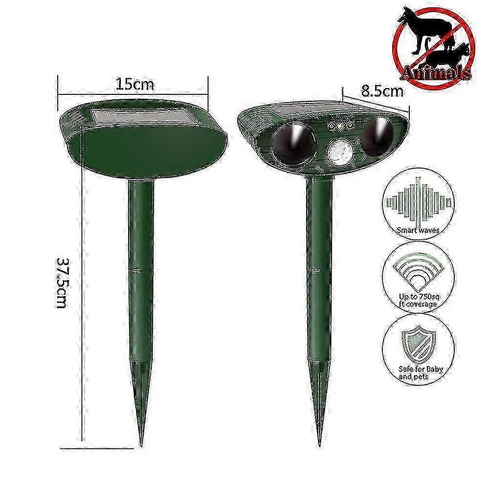 Cat Repellent, Ultrasonic Animal Repeller, Waterproof Solar Repellents