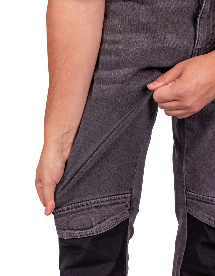 Spodnie Robocze Męskie Elastyczne Jeans Bojówki Wytrzymałe Firi Szare 56