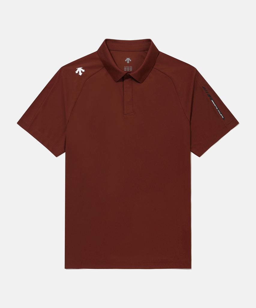 Descente Men'S Training Polo Short Sleeve T-Shirt Brick Sr321Tps73 (A Type)