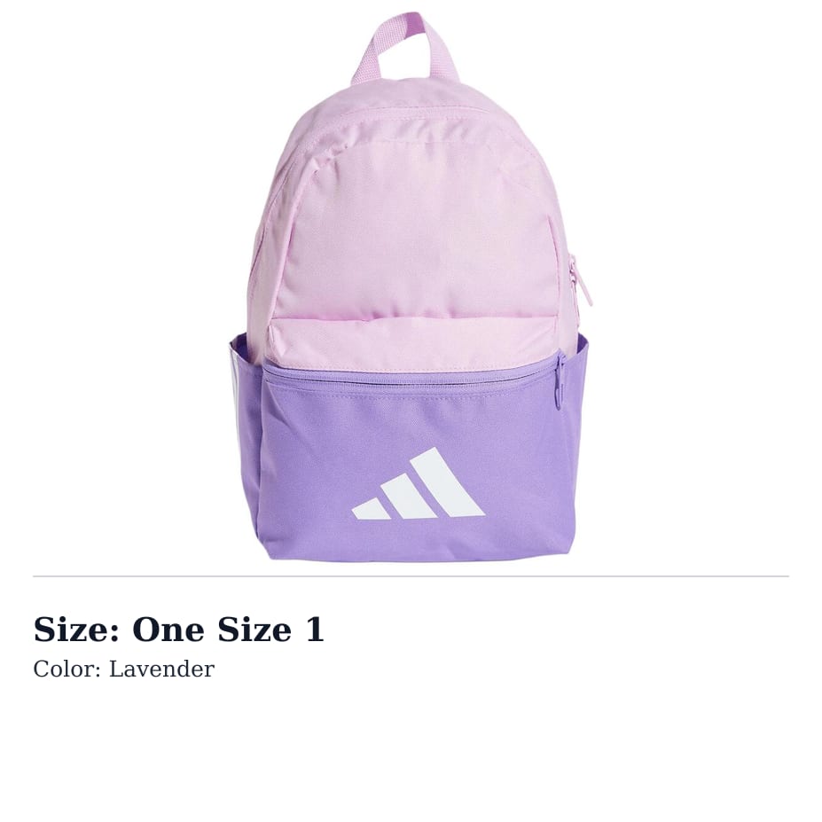 Adidas Lightweight Material Backpack Kids' Pink Purple JD1923