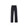 Color Block Design Loose Comfortable Mid Rise Knit Sports Pants Women Bottoms Black FV7102-010