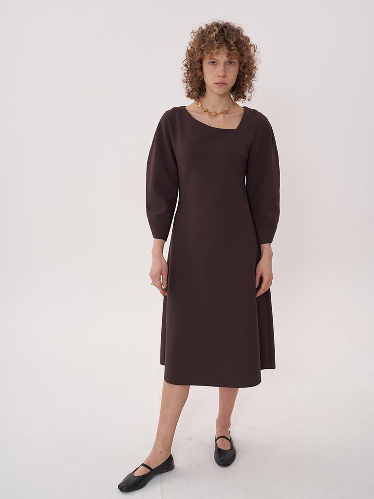Bemon Signature V-Neck Dress_Brown