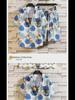 Men's Ice Silk Quick-Dry Floral Two-Piece Set: Trendy Summer Short-Sleeve Shirt & Beach Shorts, Couples' Matching Outfit.