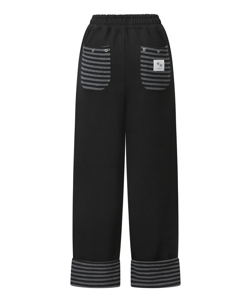 Koiliseu Selling Matching Set Color Block Stripe Point Sweatpants