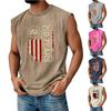 Herren Bedrucktes Rundhals-Used-Look-Oberteil Lässige Komfort-Weste