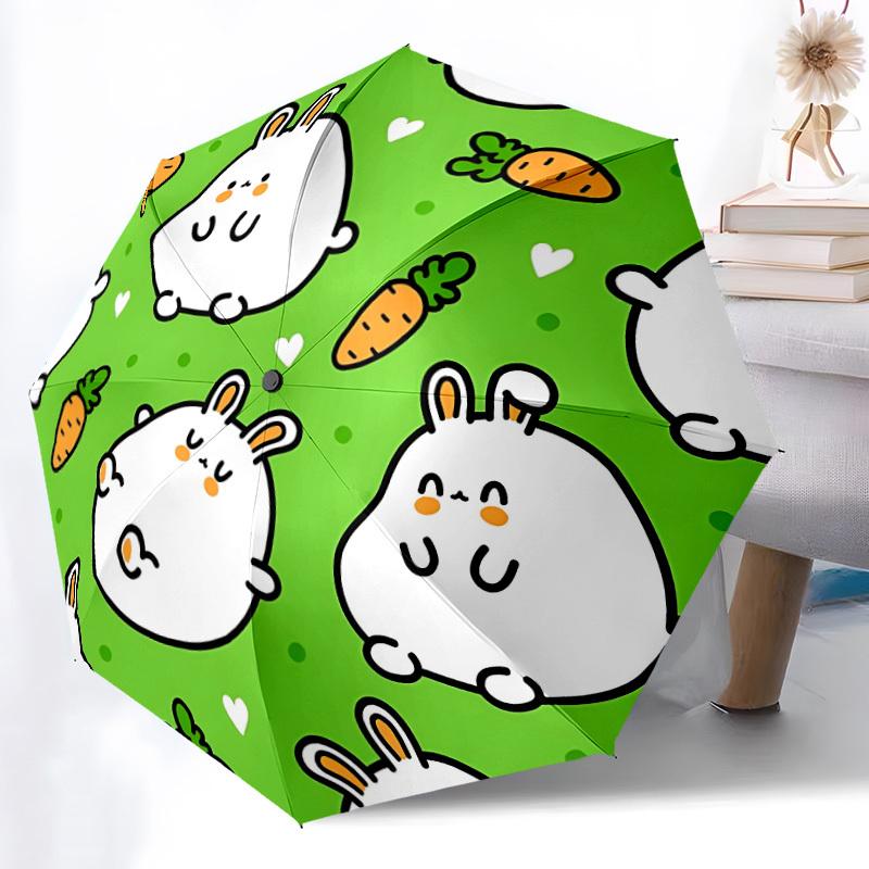 1pc Bunny Carrot Open/Close Folding Umbrella, All- Portable Umbrella for & Men, Stylish Accessory (Holiday Gift) 8-Rib Yy251213186