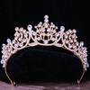 DIEZI Baroque Vintage Princess Queen Bridal Crown Headwear Crystal Tiara For Women Wedding Crown Hair Dress Accessories Zircon