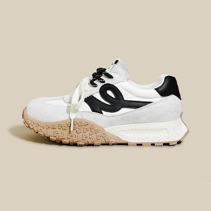 Inner Heightening Retro Platform Comfortable Moral Training Shoes Women's 2025 Spring and Autumn New Light Fashion Casual Sports Forrest Gump Shoes