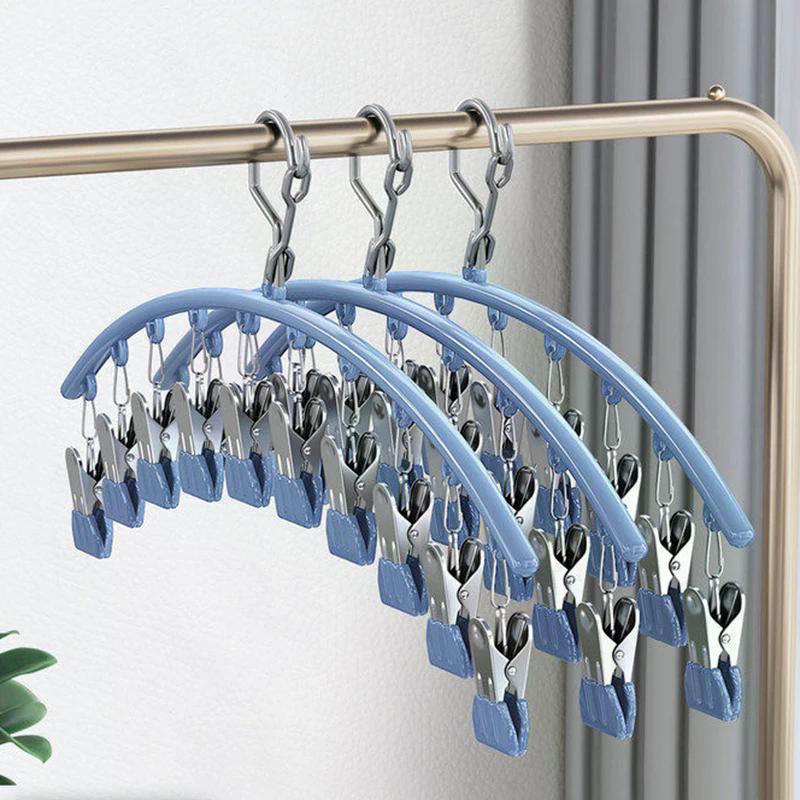 10 Klammern Edelstahl Sockenklammer Platzsparender Bogen Socken Trockenständer Winddicht Rutschfest Kleiderständer Unterwäscheklammer Handtuchhalter