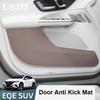 Leather Carbon Fiber Sticker Door Anti Kick Cover Protection Mat For Mercedes Benz EQE 500 350 SUV Sedan 2024