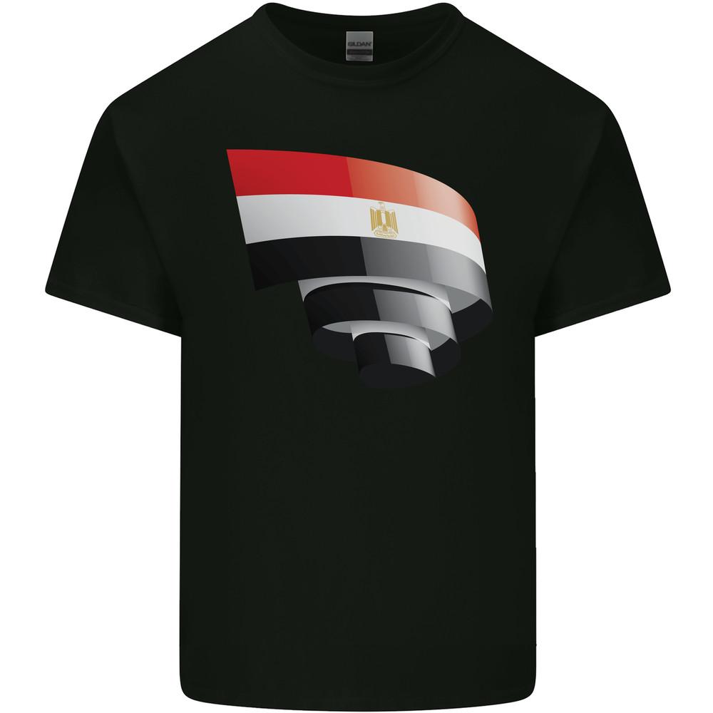 Curled Egypt Flag Egyptian Day Football Mens Light Cotton T-Shirt Unisex T-Shirt S