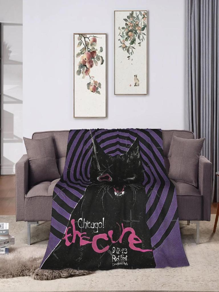 THE CURE Band Flannel Blanket Super Warm Throw for Home Decor Soft Fluffy Bedspread Sofa or Bed Cover