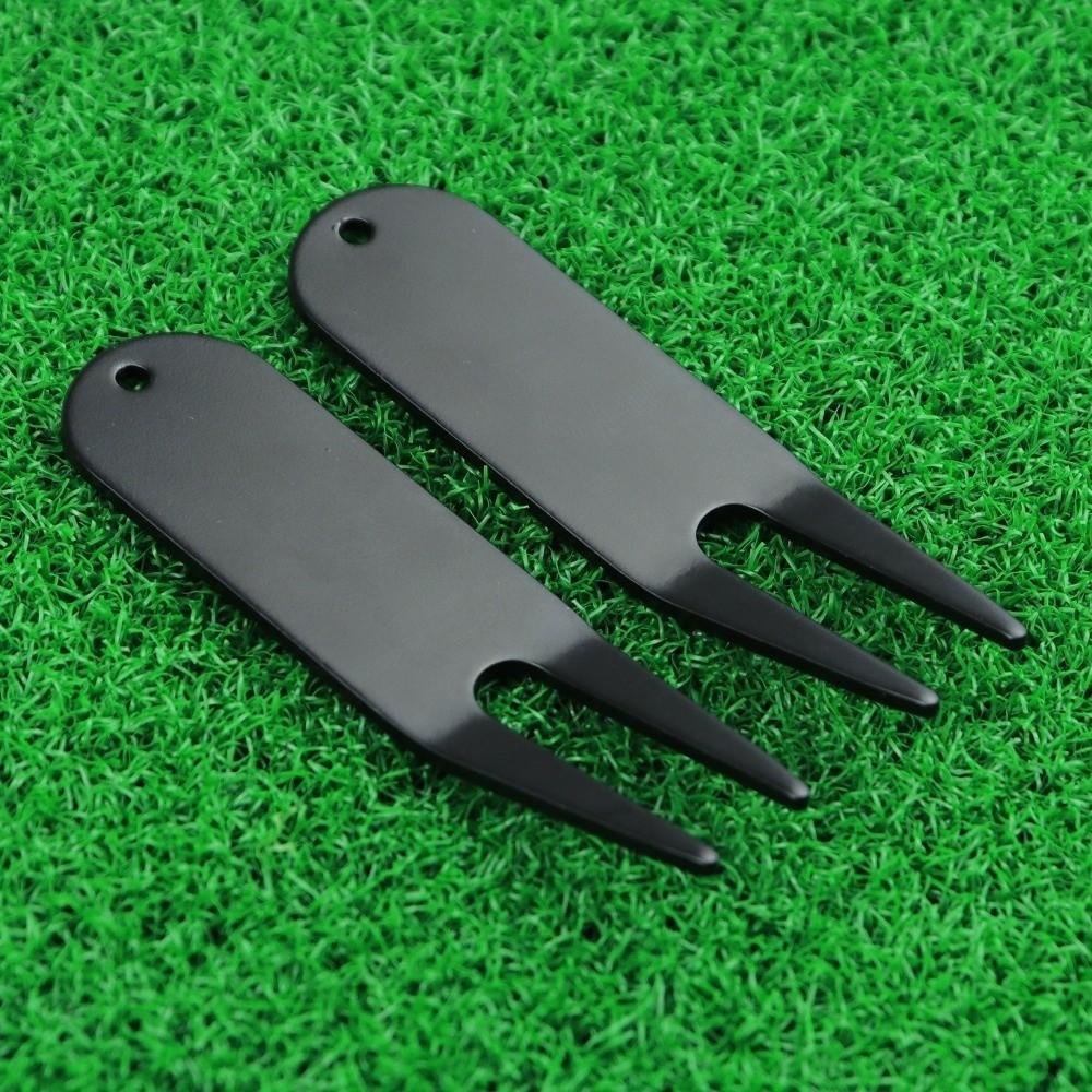 Metal Bending Fairway Repair Fork Two-Prong Golf Divot Tool Golf Divot Repair Tool  Groove Cleaning