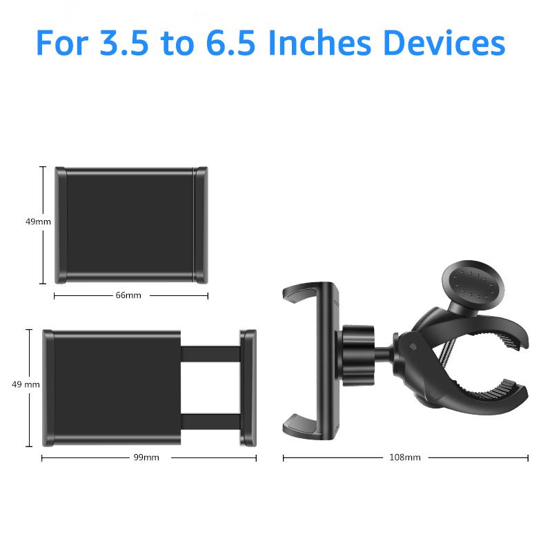 Untoom Držák telefonu na kolo Držák mobilního telefonu pro motocykl Protiskluzový držák na řídítka Držák na řidítka na kolo GPS klip pro kolo