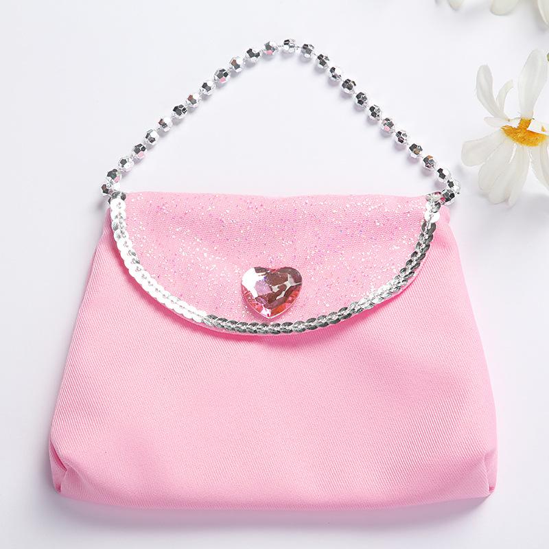 Princess Clothes Matching Cute Exquisite Bag Peach Heart Snowflake Cartoon Kids Coin Purse Crown Magic Wand Accessories Gift