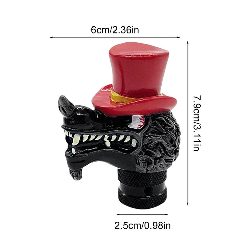 Gear Shift Knobs Acrylic Alloy Wolf Shape Cars Shifter Knob Ergonomic Decorative Sturdy Gear Shift Accessories For Car Auto