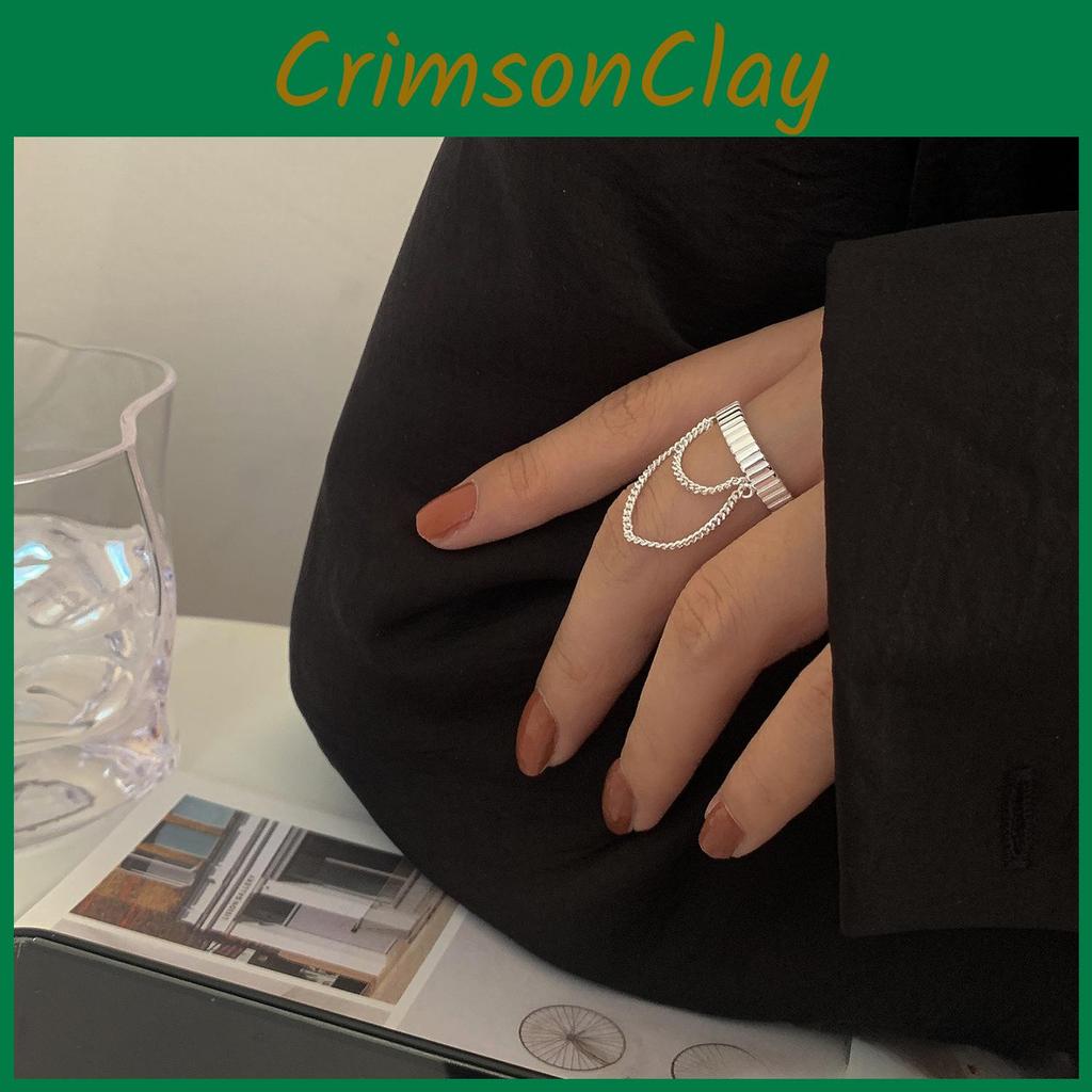 Fashionable Geometric 925 Sterling Silver Open Design Ring For Women Perfect For Gifts
