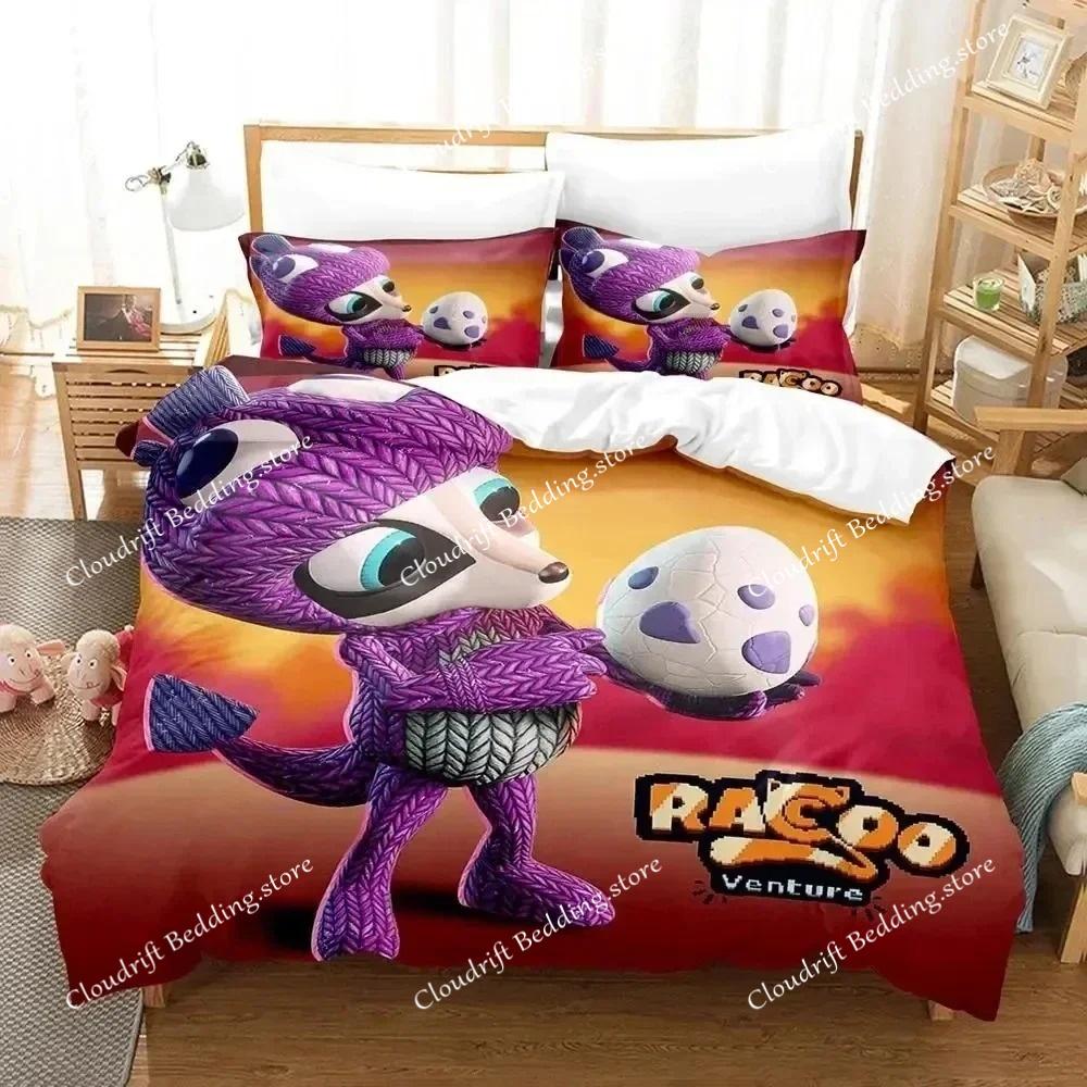 Game Raccoo Venture Bedding Set 3D Print Quilt Cover Pillowcase Comforter King Queen Size Duvet Cover Bed Set for Boys Adult