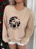 2025 European & American Landscape Pattern Round Neck Long Sleeve Casual Fashion Hoodie