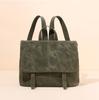 Women's Bag Pearl Vegetable Tanned Cowhide Backpack Genuine Leather Mailman Fashionable Retro