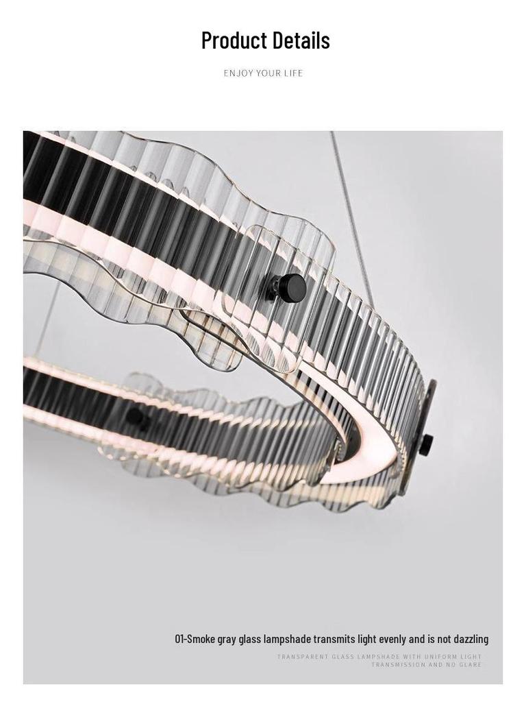 Nordic Minimalist Chandelier: Modern Glass Light for Living Room, Bedroom, Study, or Restaurant