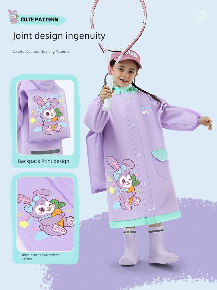 Full Body Waterproof First Grade Kids Raincoat for School