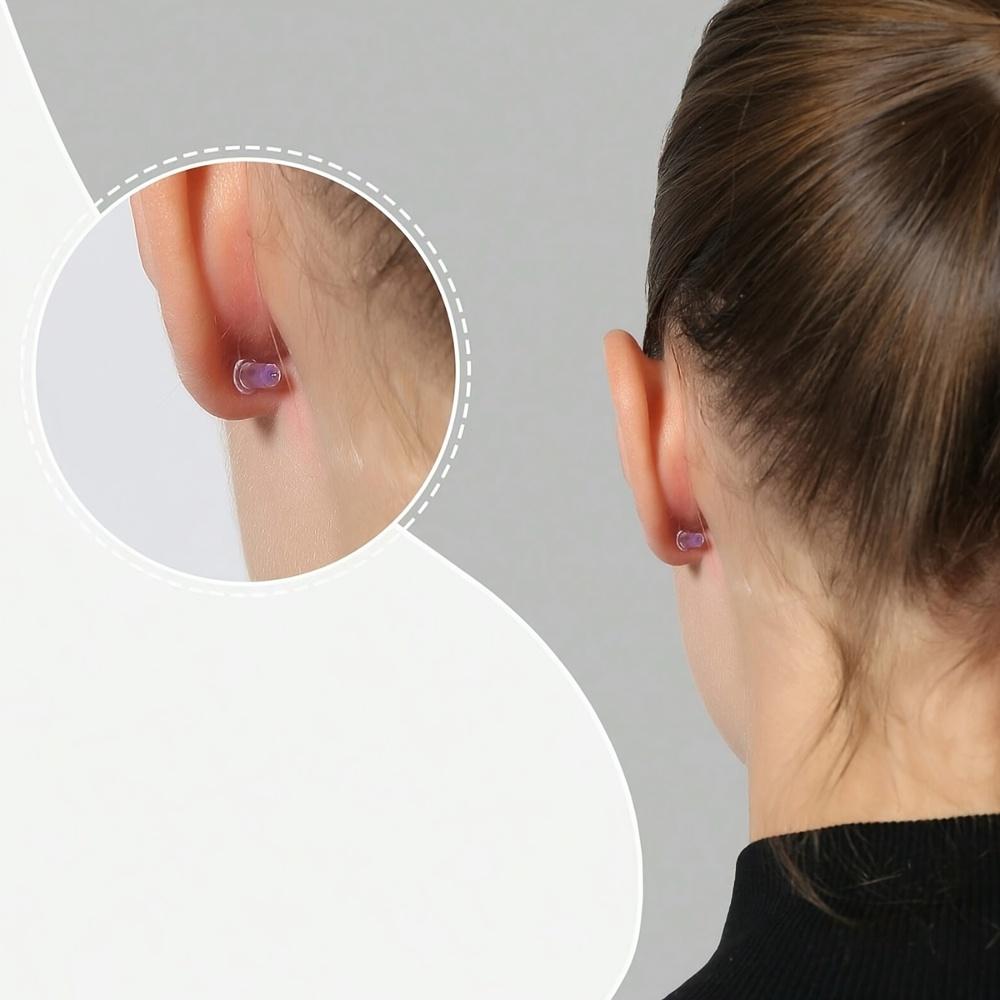 100pcs A Box of Two Types of Transparent Soft Silicone Earring Accessories, Featuring Anti-Slip Clasps, Elegant And Luxurious, Popular Women's Earring