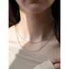 Steel Necklace Round Snake Chain for Women Simple Light Luxury Plain Chain Couple Clavicle Chain European and American Fashion Snake Bone Chain