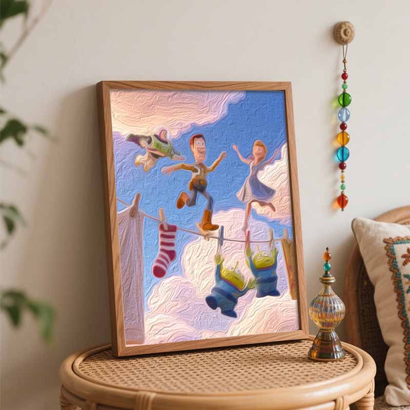 Disney Digital Oil Painting Art Kit Toy Story Space Adventure Handmade Coloring Painting Home Decor
