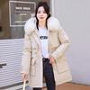 Female Medium Length New Hooded Big Fur Collar Women's Coat Versatile Removable Women
