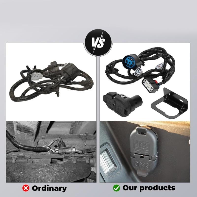 Rear Bumper Tow Connector Wiring Harness HL3Z-13A576-D HL3Z-13A576-B for 2015-2020 Replacement Hitch Wire Kit