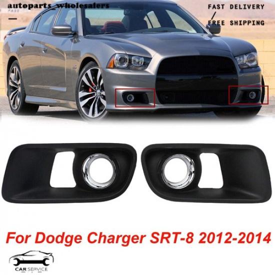 Fog Light Lamp Cover Bezel Chrome Trim For Dodge Charger SRT-8 2012 2013 2014