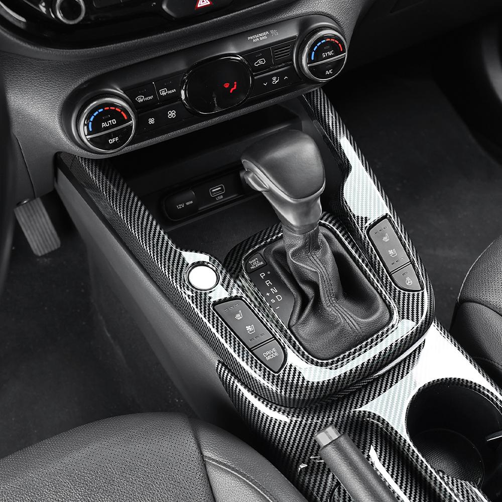 1*For KIA Soul 2020-2025 Automotive Centre Console Trim Frame Central Gear Shift Protective Covers ABS Material Left-hand Drive