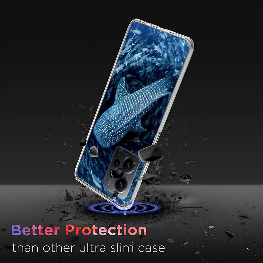 Ocean Whale Shark Swimming Phone Case For Redmi Note 14 15 Pro 5G 13 12 Pro Plus 11 11T 11E 11S 10 Pro 10S 9 9S Cover Cell Clear