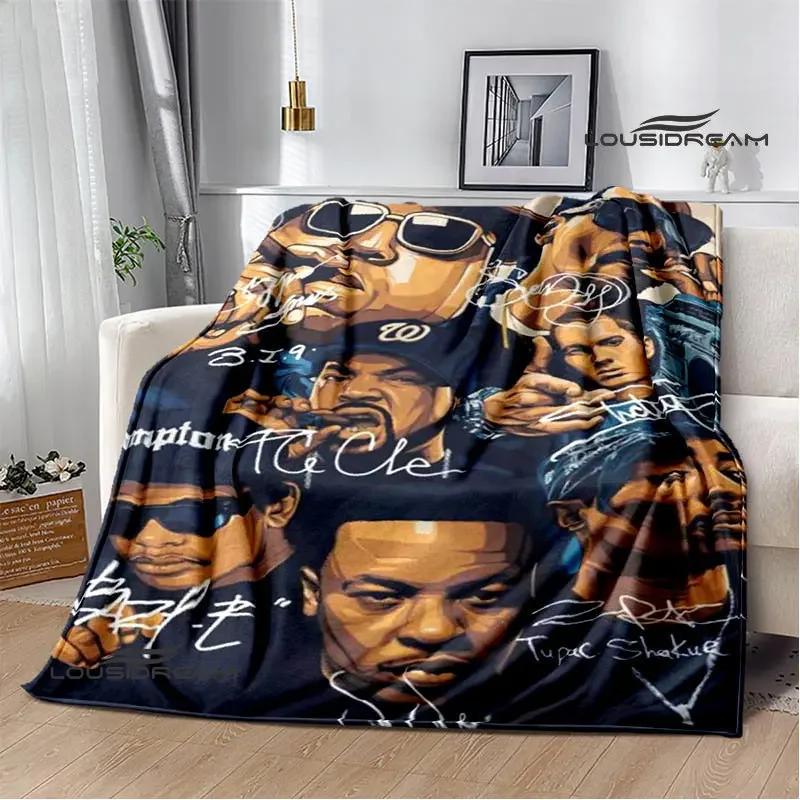2PAC Hip -hop Singer Fashion Printed Blanket Warm Bed Blanket Soft and Comfortable Blanket Home Travel Blanket Birthday Gift