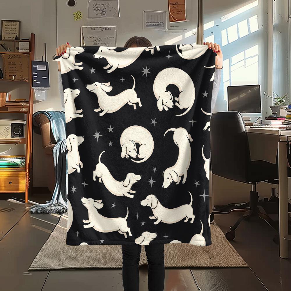 Star Puppy and Kitten Print Flannel Blanket,High Quality Comfortable for All Seasons,Home Decor,Warmth and Comfort,Perfect for Christmas Gifts