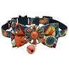 Pet Supplies Eco-friendly Polyester AirTag Tracker Protective Case Retro Color Bohemian Bow Dog Collar Cat Necklace Accessories