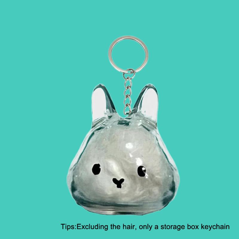 Rabbit Hair Storage Box Pendant Keychain Pet Hair Keepsake Box Pet Memorial Collection Box Bag Pendant Diy Decoration Gift