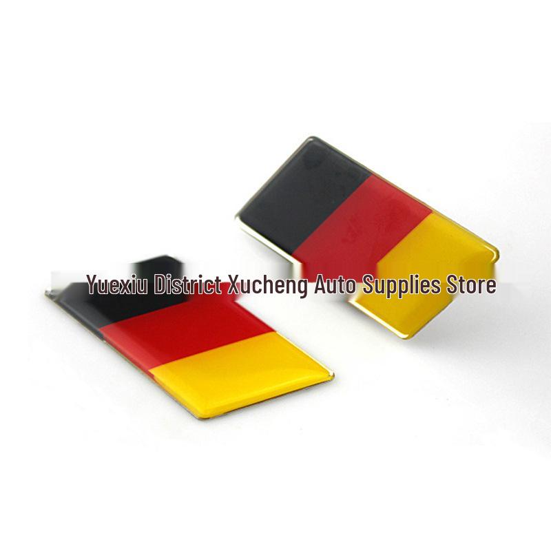 German Crystal Flag 3D Aluminum Car Decoration Sticker